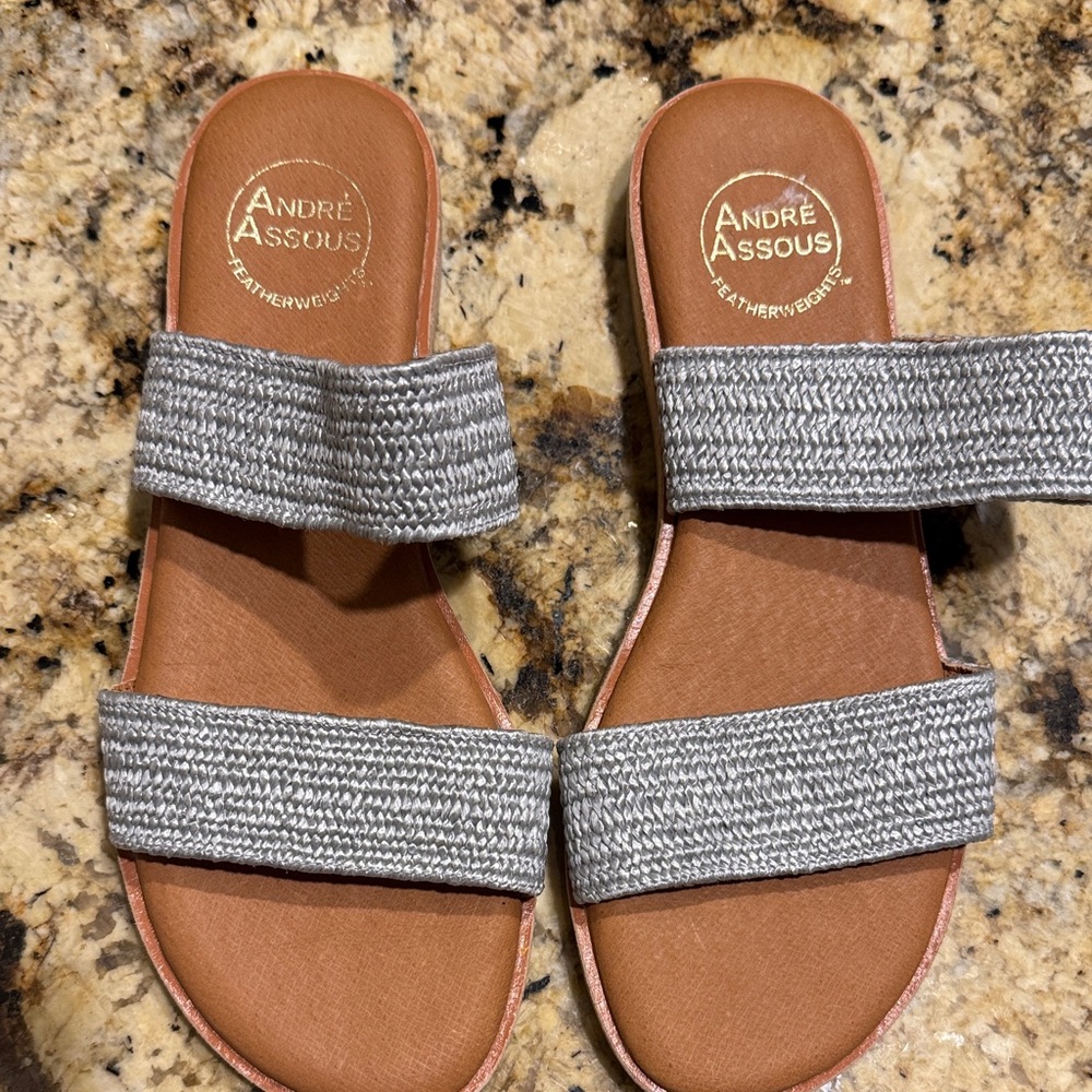 Andre Assous Gray Sandals